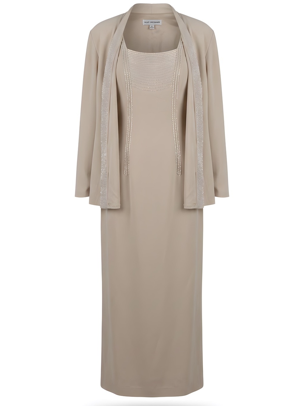 Dress designer - Elegant Cream Maxi Dress and jacket-Daymor Couture